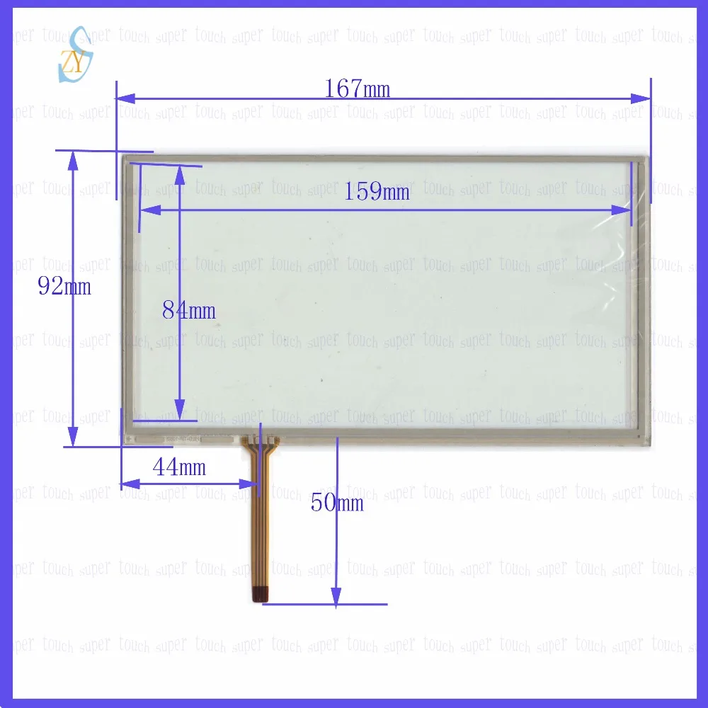 ZhiYuSun HLD-TP-1052  7inch 4-wire resistive touch panel for Car DVD, 167*92 GPS Navigator screen  glass this is compatible