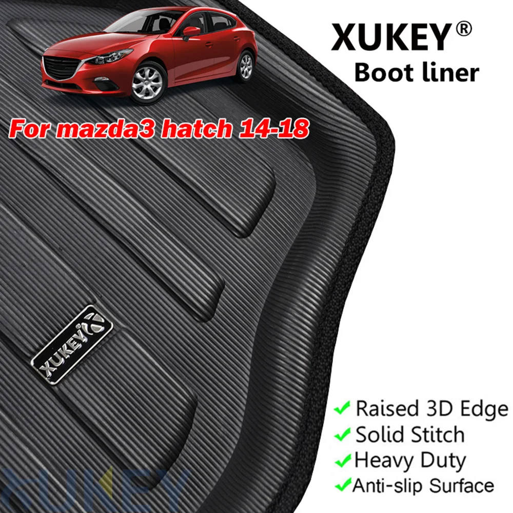 Fit For Mazda 3 Axela BM Hatch Hatchback 2014 2015 - 2018 Rear Trunk Mat Cargo Tray Boot Liner Carpet Protector Floor Pad