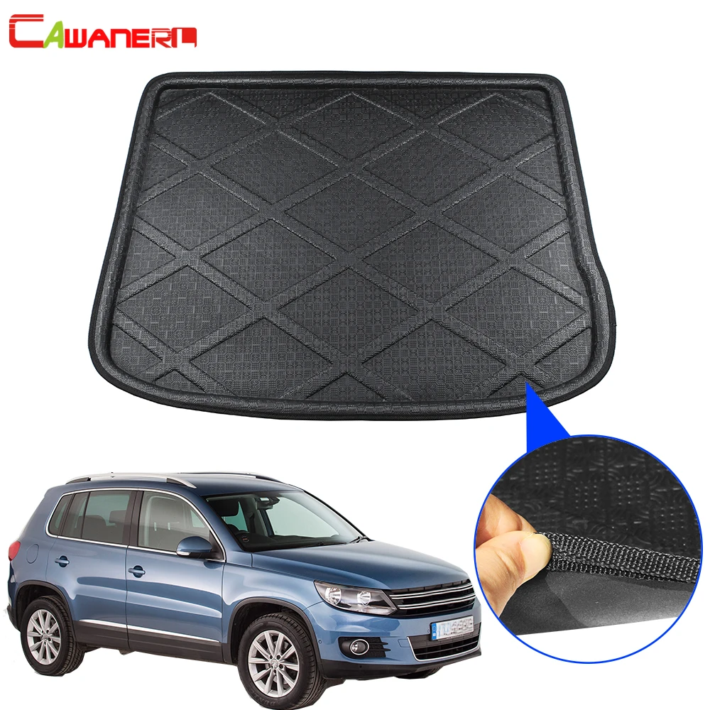 

Cawanerl Car Styling Floor Trunk Mat Boot Tray Liner Rear Cargo Carpet Mud Luggage Protector Pad For Volkswagen Tiguan 2009-2011