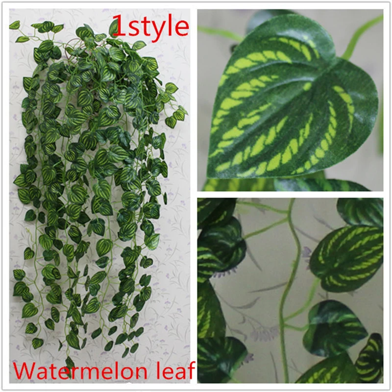 WEIGAO 1pcs 90cm Hiedra Artificial Plants Green Leaves Leaf Wedding Jungle Party Artificial Plantas Artificiales Para Decoracion