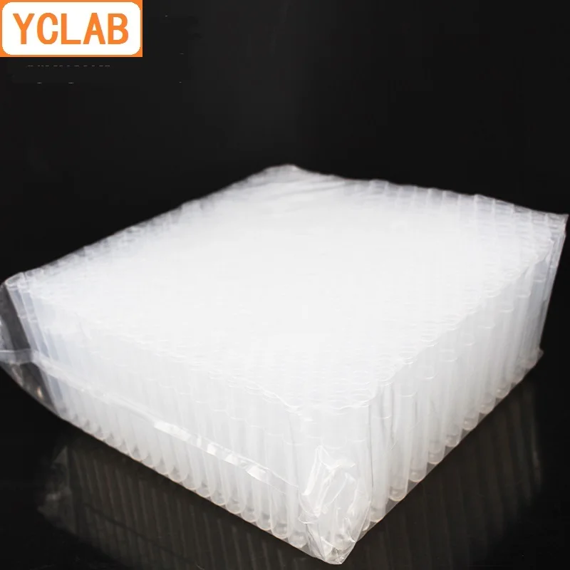YCLAB 100PCS 15*100mm Disposable Test Tube PE Soft Plastic Laboratory Chemistry Equipment
