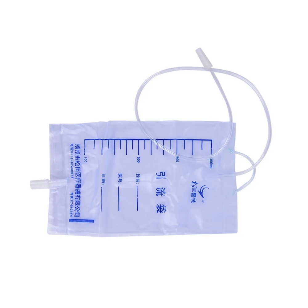 5Pcs Medical latex sleeve type disposable urine bag Male Drainage bag 1000ML Urine collector with urine Health Care Braces