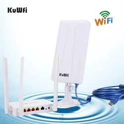 Roteador sem fio Openwrt de alta potência com antena 4pcs 7dbi, adaptador sem fio de alta potência com antena 14dbi e cabo USB 5M