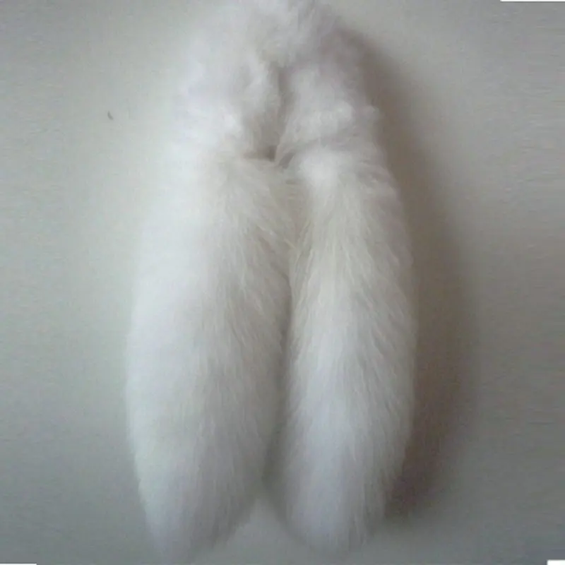 

Free shipping Pure white The Arctic fox tail fur Scarf collar scarf fashionable men and women 90-100 cm