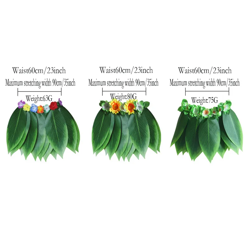 5pcs/set children Turtle Leaves Hawaiian Dance Costumes girls Hula Skirt Hawaiian Party  Grass Clothing Dress jungle costume