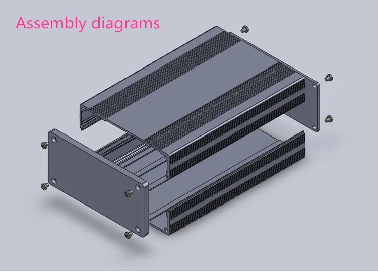 อลูมิเนียมเครื่องขยายเสียงDACตัวถังไฮไฟแอมป์หลอดตัวถังอลูมิเนียมที่อยู่อาศัย/AMP E Nclosure/กรณี/กล่องDIY (145*68*220mm)