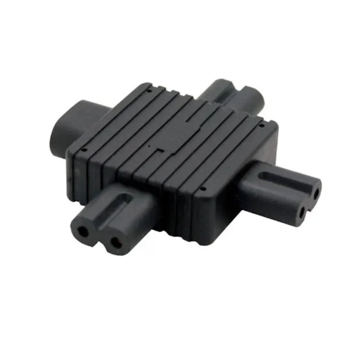 IEC 320 Figure 8 C8 Male to 3x Female C7 Splitter Power Adapter - Catu Daya 1 in 3 out untuk Elektronik