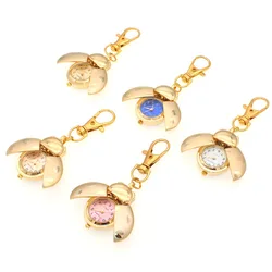 New Ladybug Watches Beetle Watch women men kids pocket watch students quartz clock key chains pocket watch necklace watches gold
