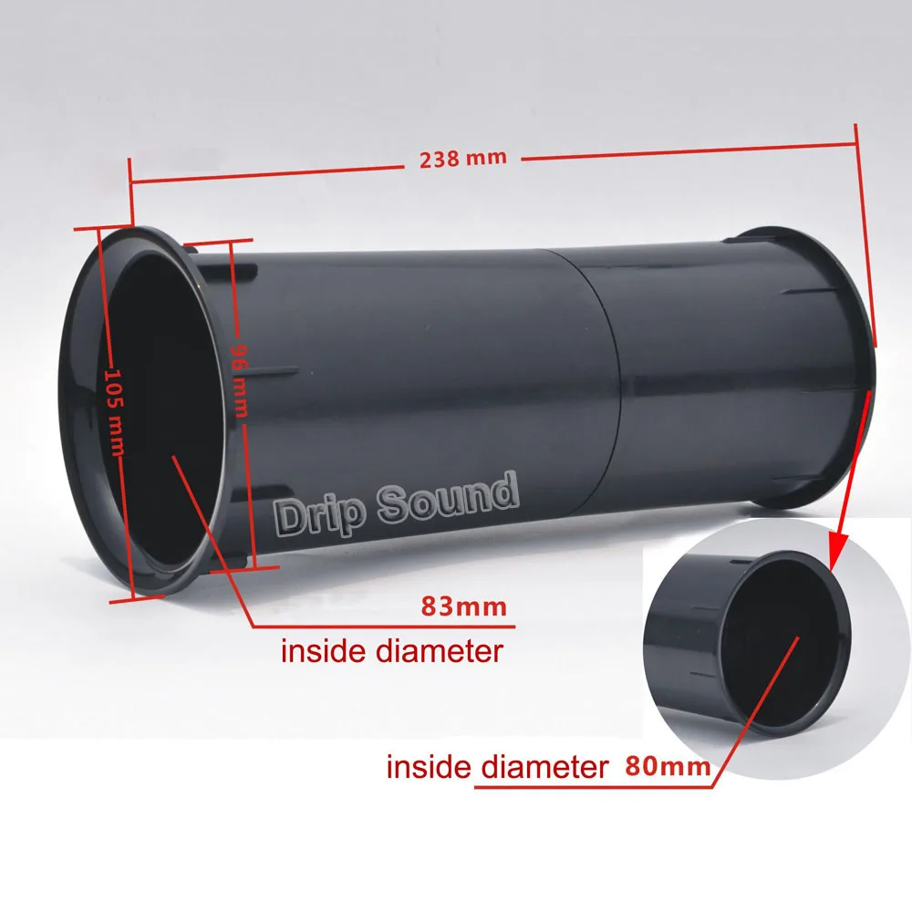 1 Uds. Tubo de puerto de altavoz Subwoofer de graves Audio estéreo tubo reflejo ventilación de altavoz 96x238mm # Negro