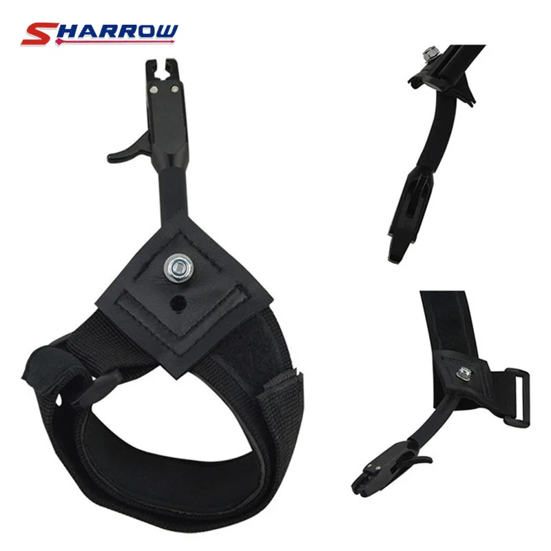 1pc Archery Wrist Release Strap Compound Bow Accessories Black Caliper Release For Hunting Shooting Archery Accessory