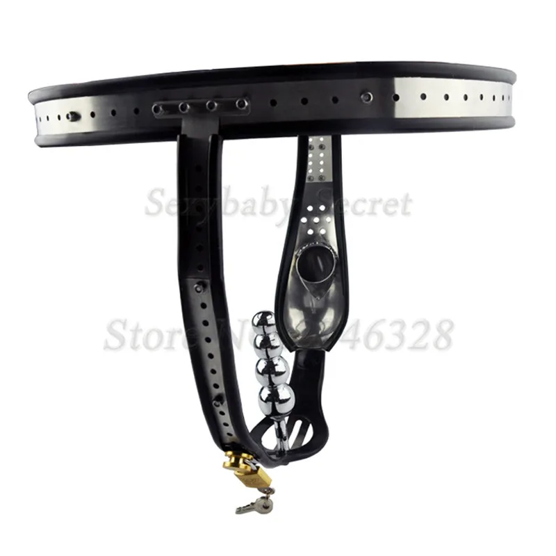 Lockable Stainless Steel Male Underwear Chastity Belt with Anal Plug,Cock Cage,Chastity Device,Penis Sleeve,Sex Toys For Man