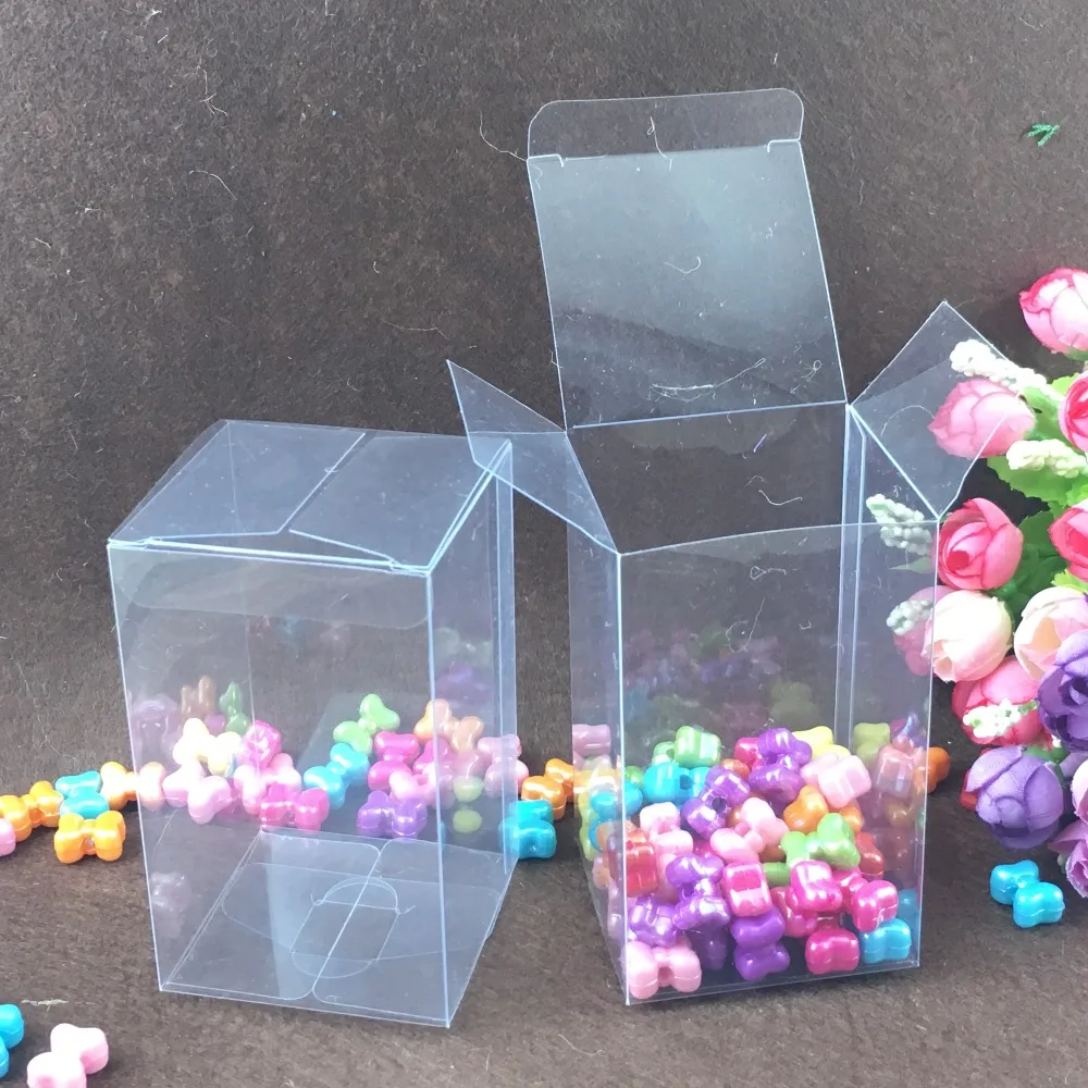 30pcs 6*6*18cm clear plastic pvc box packing boxes for gifts/chocolate/candy/cosmetic/crafts square transparent pvc Box