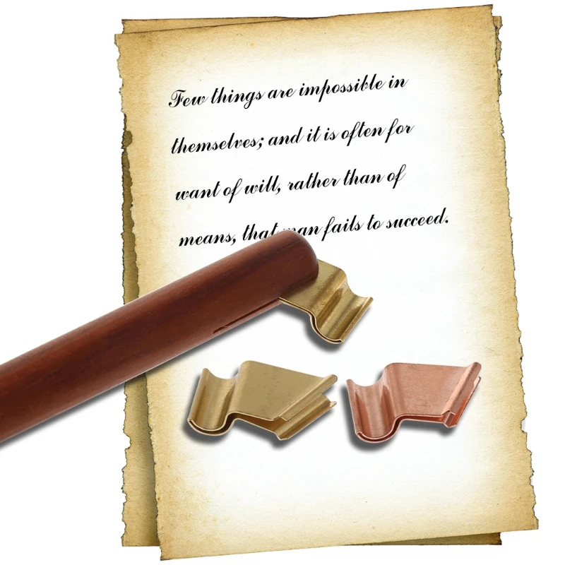 빈티지 영어 캘리그라피 동판 가변 오블리크 딥 펜, 금속 플랜지