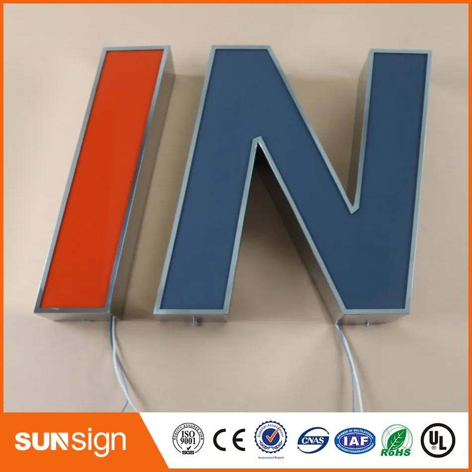 Wholesale advertising illuminated store sign acrylic LED letter