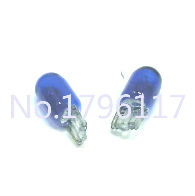 10 قطعة DC24V 5 واط T10 501 194 W5W الجانب ماركر ضوء الأزرق الزجاج لمبة سيارة مصباح هالوجين s زينون HID مصباح هالوجين ضوء السيارة الداخلية