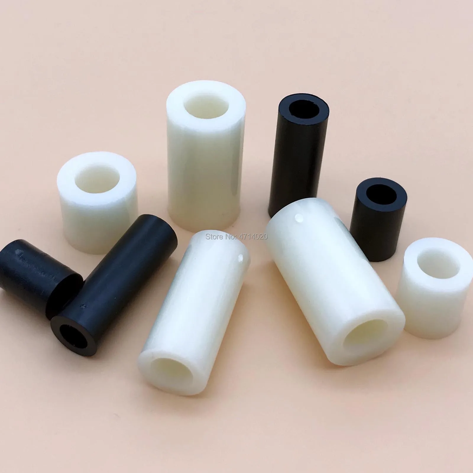 HZYUEGOU 25X M3 M4 M5 M6 M8 Schwarz Weiß ABS Nylon Gewindelose Distanzbolzen Hohle Runde Distanzscheiben für Leiterplattenunterstützung TV-Installation – Detail 5