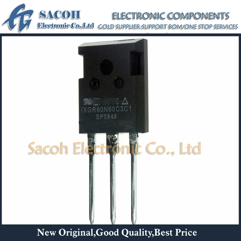 Transistor IGBT de potencia, dispositivo Original renovado, IXGR60N60C3C1 o IXGR60N60C3D1 o IXGR60N60U1 IXGR60N60 ISOPLUS247 60A 600V, 2 unidades por lote