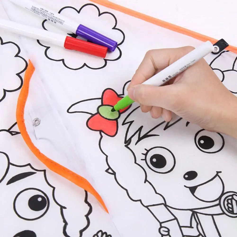 1pc fai da te Cartoon Graffiti Kite Family Outings Outdoor Fun Sports Kids aquiloni giocattoli volanti per bambini