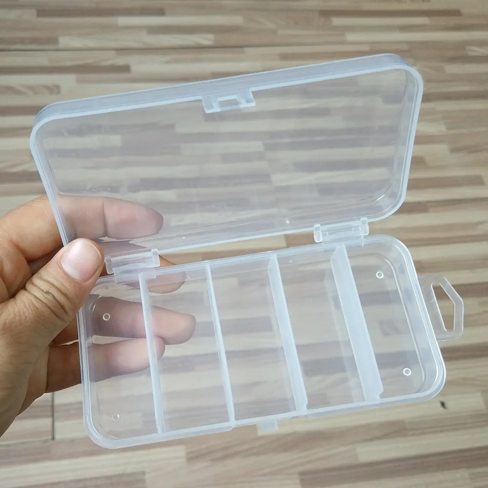 1-pieces Fishing Lure Box Transparent Plastic Fly Box Fishing Crankbait Bait Hook Storage Case Holder Tackle Box