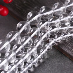 Crystal White Transparent Glass Ball Beads Optional4/6 / 8/10 / 12/14 / 16/18 / 20 mm Suitable for Bracelet DIY Jewelry Make