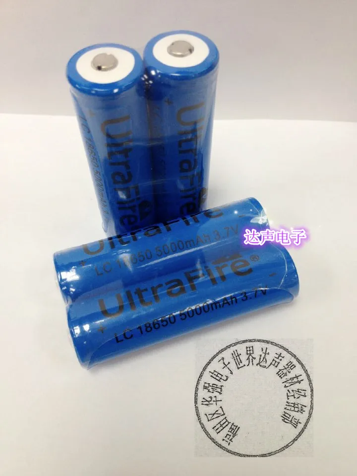 Manufacturers selling genuine surefire 18650 blue 5000 3.7V large capacity lithium battery flashlight battery Rechargeable Li-io