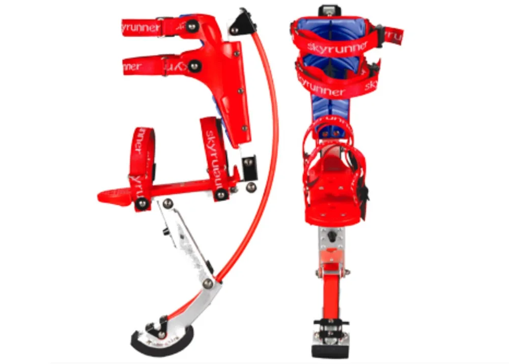 Jump Stilts Children Kids  Skyrunner  Weight is 44~88lbs/20~40kg Red Color/Exercise Parkour  Flying Shoes Fun Fitness