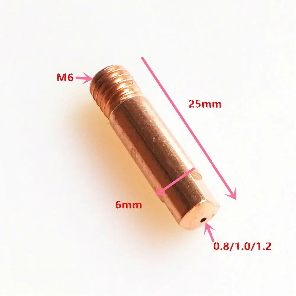 40pcs 15AK contact tip MIG torch/gun consumables 0.8mm 1.0mm 1.2mm available M6x25mm for the MIG welding