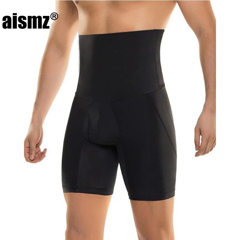 Aismz Men Body Shaper Butt lifter Black Waist Trainer Underwear Panties Man Corset Slimming Control Pants hip Lifting Shaperwear