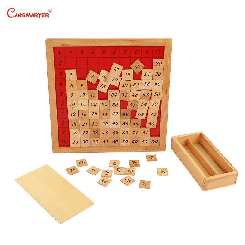 คณิตศาสตร์ Montessori Pythagoras Board นับฝึกเด็กการศึกษาก่อนวัยเรียนเกมไม้กล่องของเล่นเด็ก