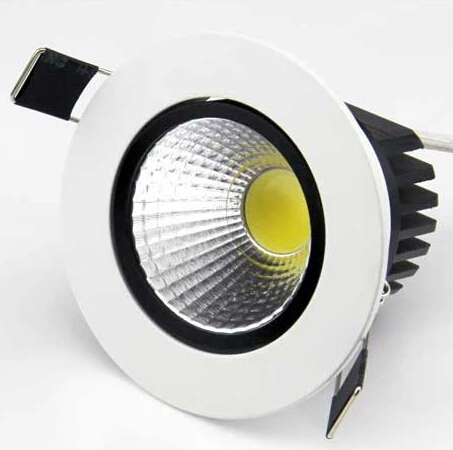 dimmable cob dimmable down light spot led downlight iluminacao do painel cob branco quente e frio ac 85265v 10w 01