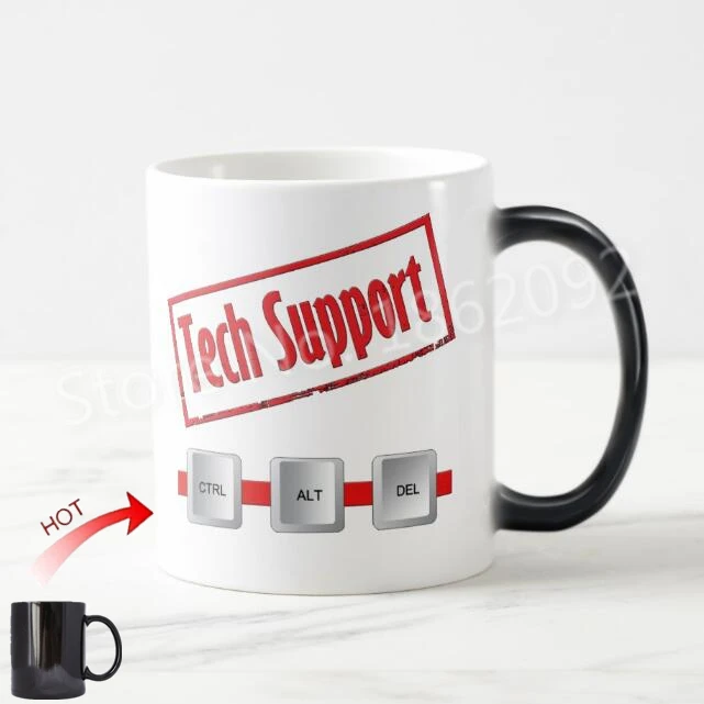 Funny Ctrl Alt Del Magic Mup Novelty Cool Tech Support Coffee Mugs Cups Creative Nerd Geek Computer Engineer Gifts Coworker 11oz