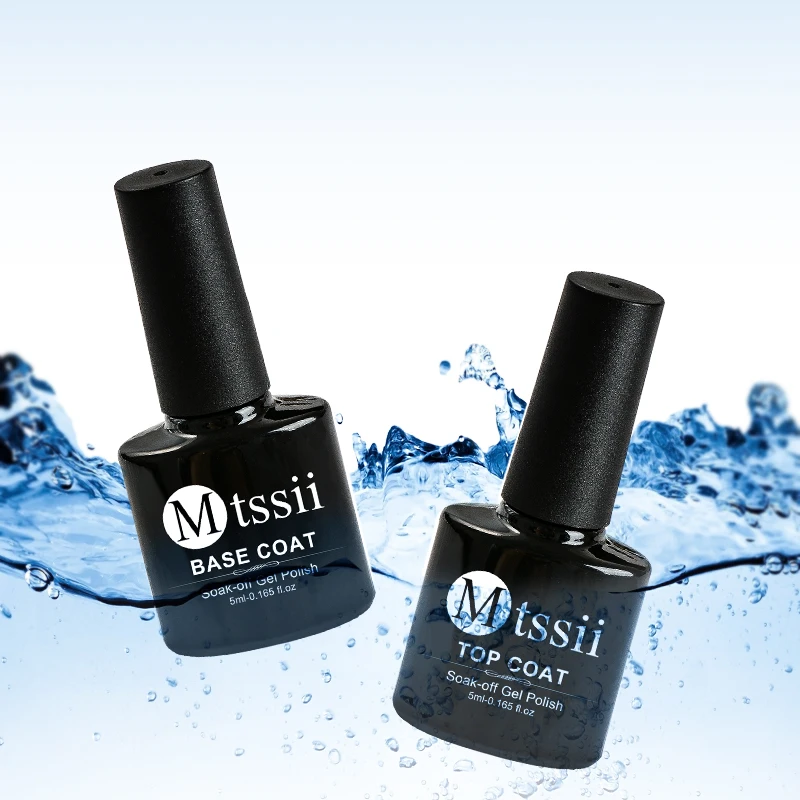 

Mtssii 2pcs Gel Nail Polish Top Coat Soak Off Base Gel Nail Basis For Gel Polish Base And Top UV Primer Top And Base Polish