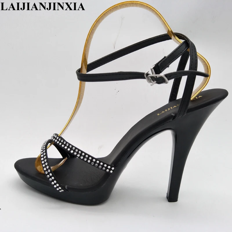 

Туфли LAIJIANJINXIA женские сандалии летние сексуальные модные большие размеры 35-46 очень высокий каблук (13 см) женские туфли Свадебная обувь Туфли-лодочки