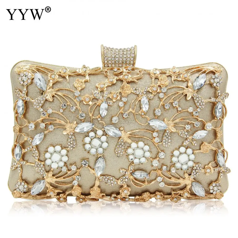 Evening Clutch Bag Party Wedding Crystal Clutches Purse Crossbody Bags for Women Luxury Chain Shoulder Bag with Rhinestone sac