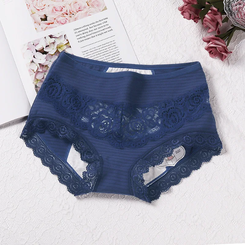 Leak Proof Menstrual Panties Physiological Period Pants Women Underwear Comfort Cotton Lace Briefs Undies Mid Rise Briefs 9059