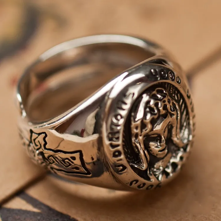 The little black silver wholesale 925 sterling silver jewelry The virgin Mary image open ring 032881 w men and women