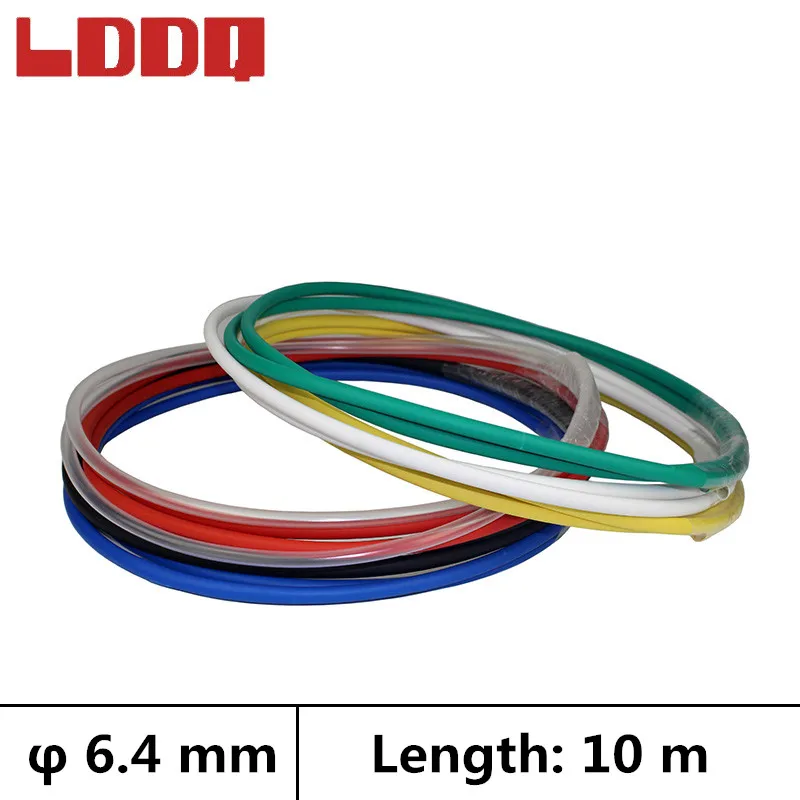 LDDQ 10m Heat shrinkable tubing tube with glue 3:1 Dia 6.4mm Wire wrap Heatshrink Cable sleeve termo retractil makaron kablo