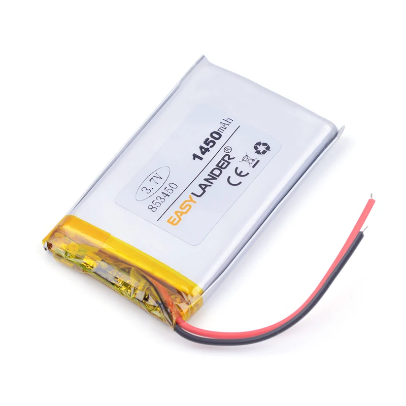 853450 1450mAh 3.7V Rechargeable Lithium Li-ion Polymer Battery