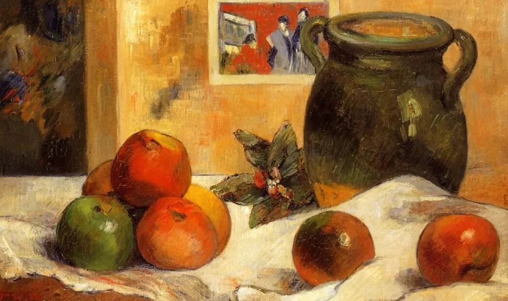 

High quality Oil painting Canvas Reproductions Still life with Japanese print (1888) by Paul Gauguin hand painted