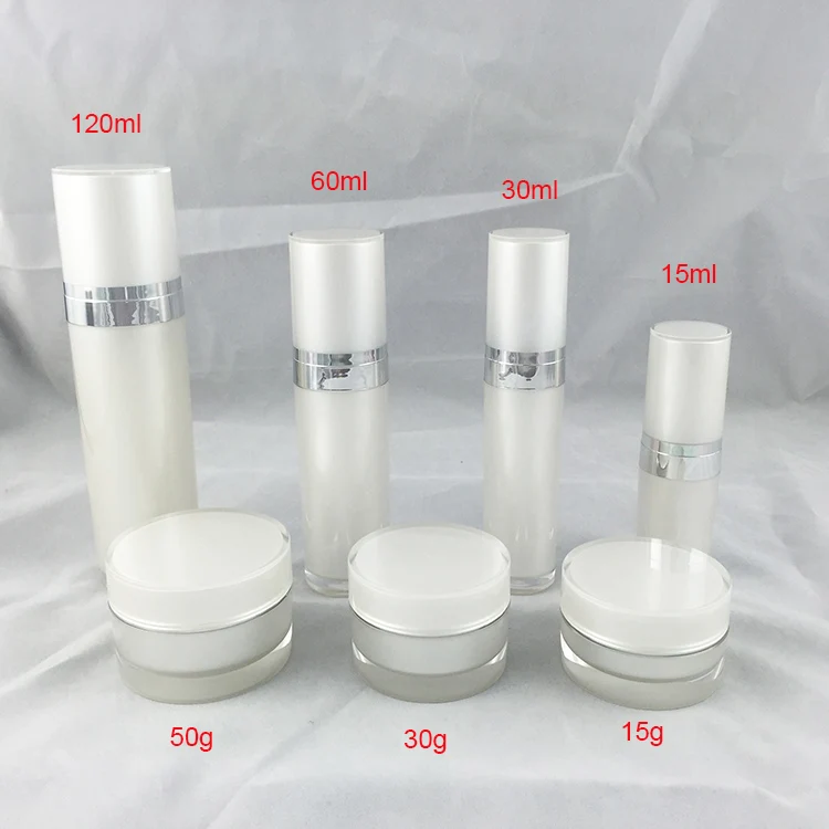 120ML pear white acrylic cone-shape pump lotion bottle, press lotion pump bottle , 120ml plastic Cosmetic bottle Packaging