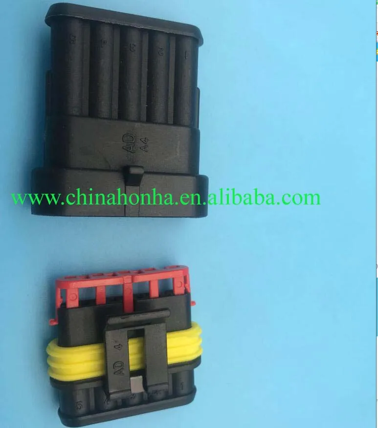 

Free shipping 5sets tyco 5pin auto 1.5 series male and female waterproof cable connector 282089-1 282107-1