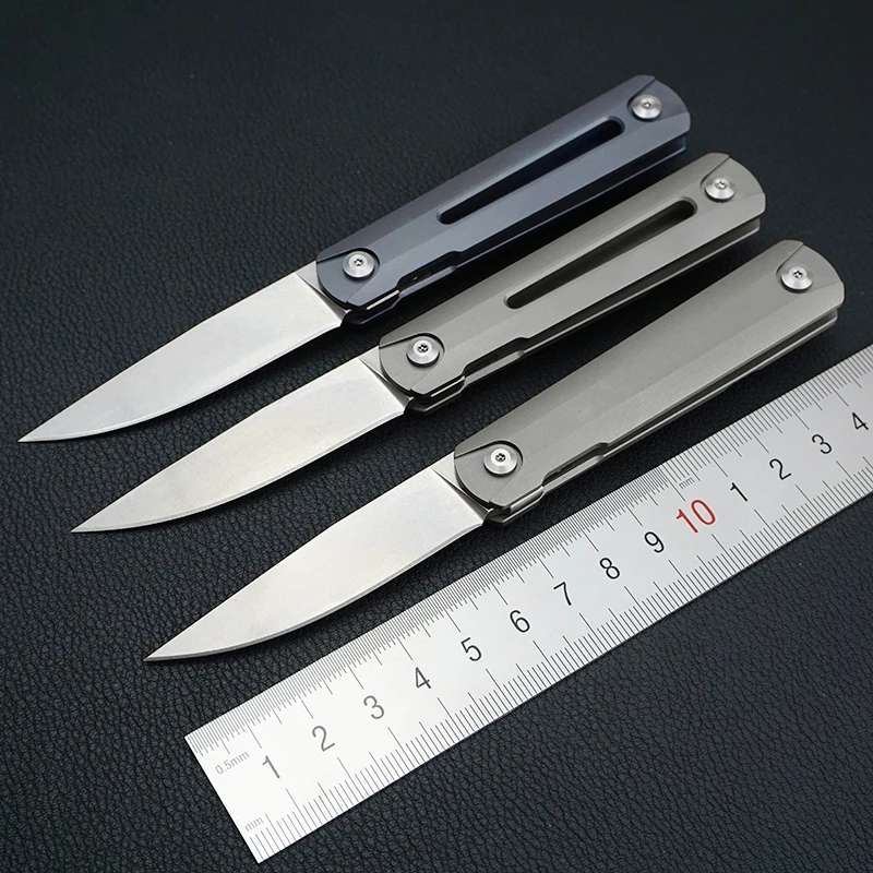 MIKER Zebra mini pocket folding knife titanium handle hunting knives camping Tactical rescue knife outdoor survival EDC tools