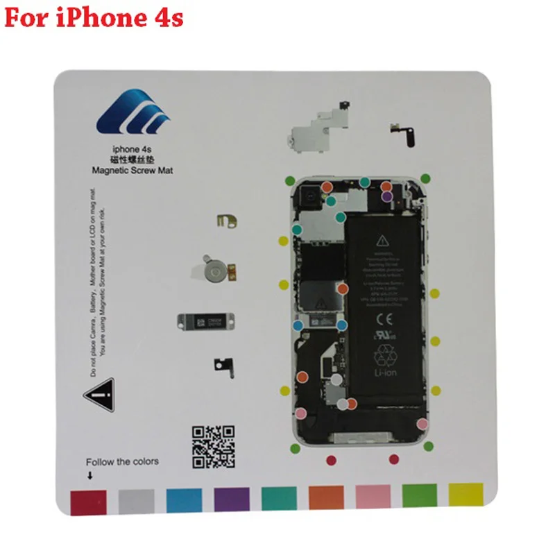 Magnetic Project Mat Screw Work Pad with Marker Pen Eraser for All Model of iPhone Professional Guide Pad Repair Tools