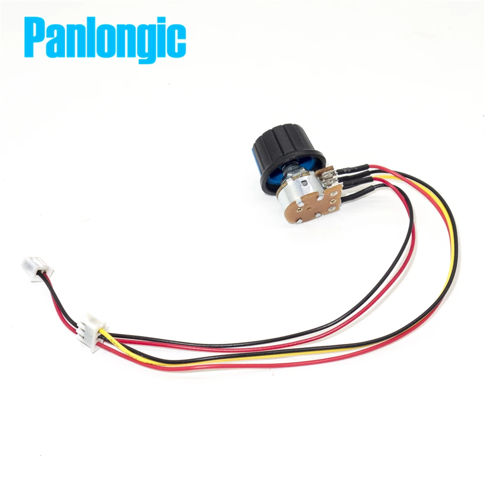 Panlongic 5 PCS WH148 B100K OHM Linear Taper Rotary Potentiometer Speed Control Regulator Knob Function 100KB Pot Knobs Switch