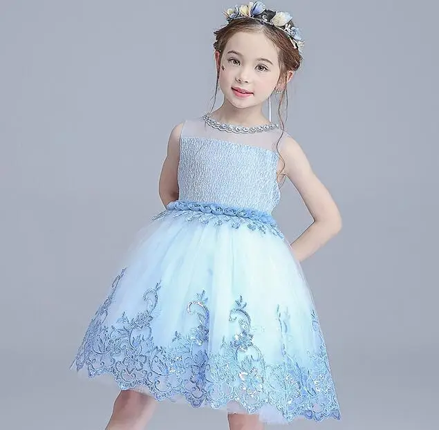 

Girls Dresses Summer Tutu Princess Baby Flower Costume Lace Tulle Baby Casual Party Dress For 3-12 Years Kids Dresses For Girls