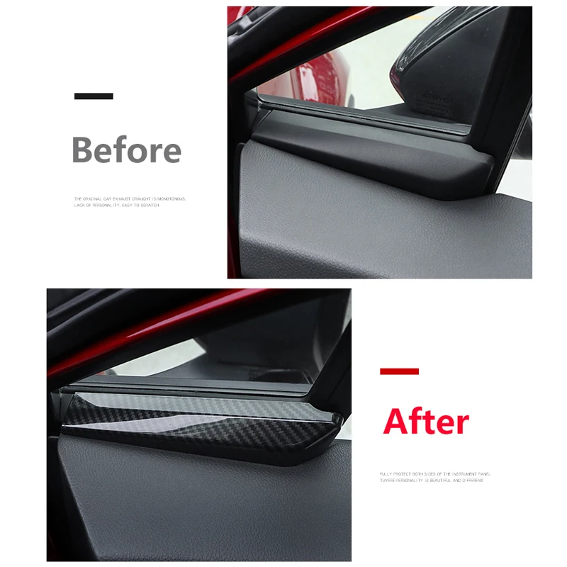 For Toyota C-HR CHR C HR 2016 2017 2018 2019 Car Front Door Window Inner Triangle A Colum Cover Trim Interior Moulding Accessory