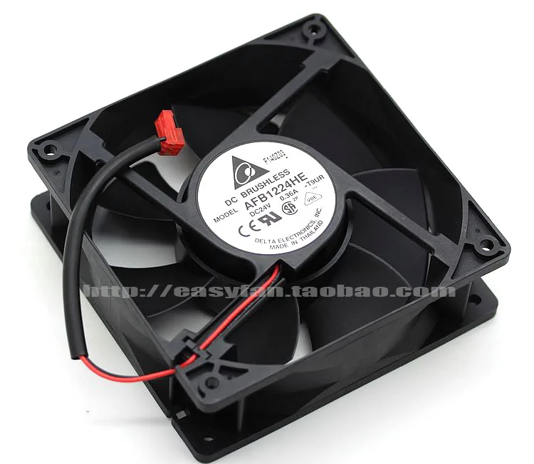 

Delta Electronics AFB1224HE T9UR DC 24V 0.36A 120x120x28mm Server Cooling Fan