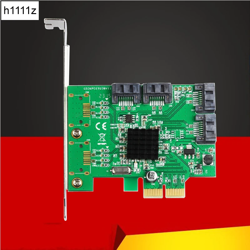 Add On Cards SATA Raid Card PCI-Express 4-Ports HyperDuo SATA III RAID Controller Card Marvell 88SE9230 with Low Profile Bracket