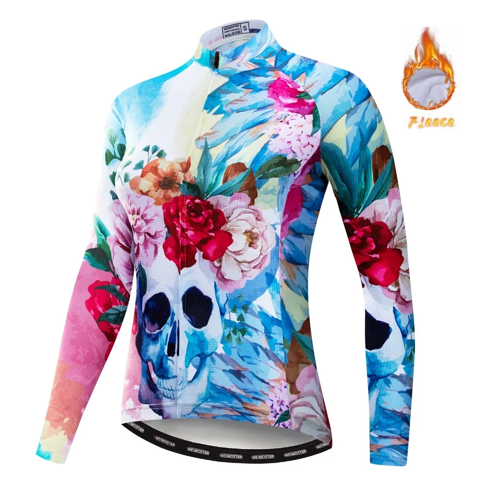 

Winter Thermal Fleece Women Cycling Jersey Long Sleeve Ropa Ciclismo Bicycle Wear Bike Clothing Maillot Ciclismo