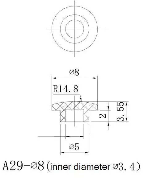 100Pcs 6X6X5/5.5/6/7mm A29 Round Tactile Push Button Switch Cap Micro button Cap Momentary Tact Cap